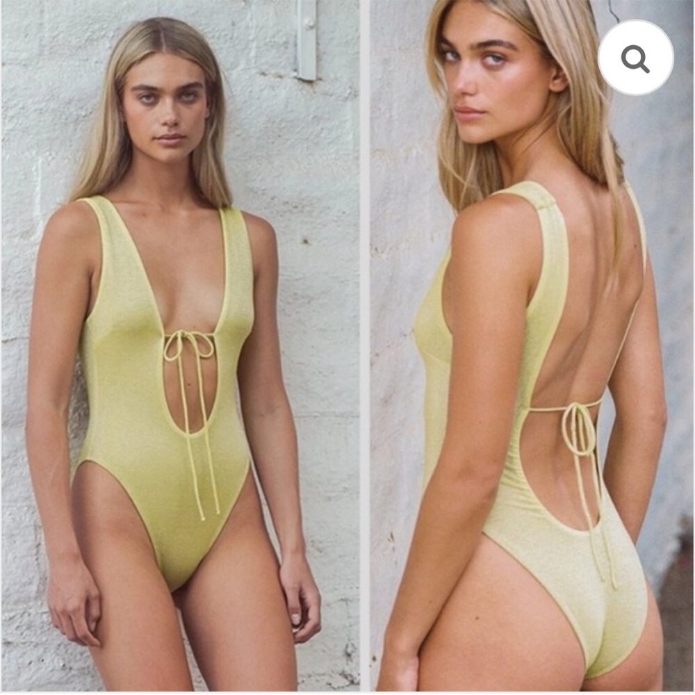 NEW WITH TAGS Montce Gold Shimmer One-Piece Swimsuit